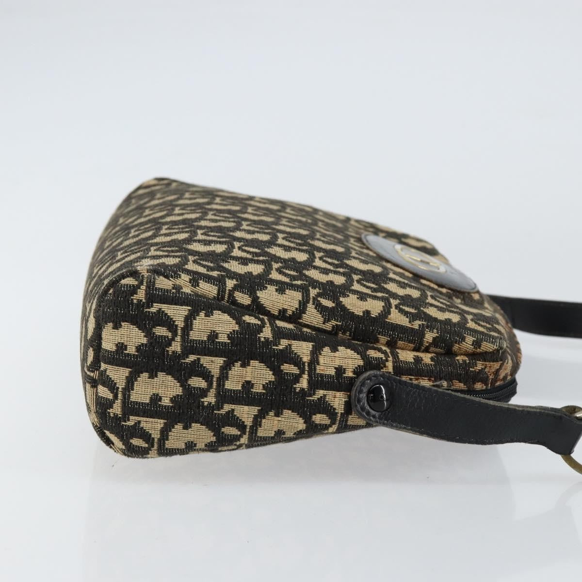 Christian Dior Vintage Cd Trotter Canvas Black Canvas Shoulder Bag Bag (Pre-Owned)