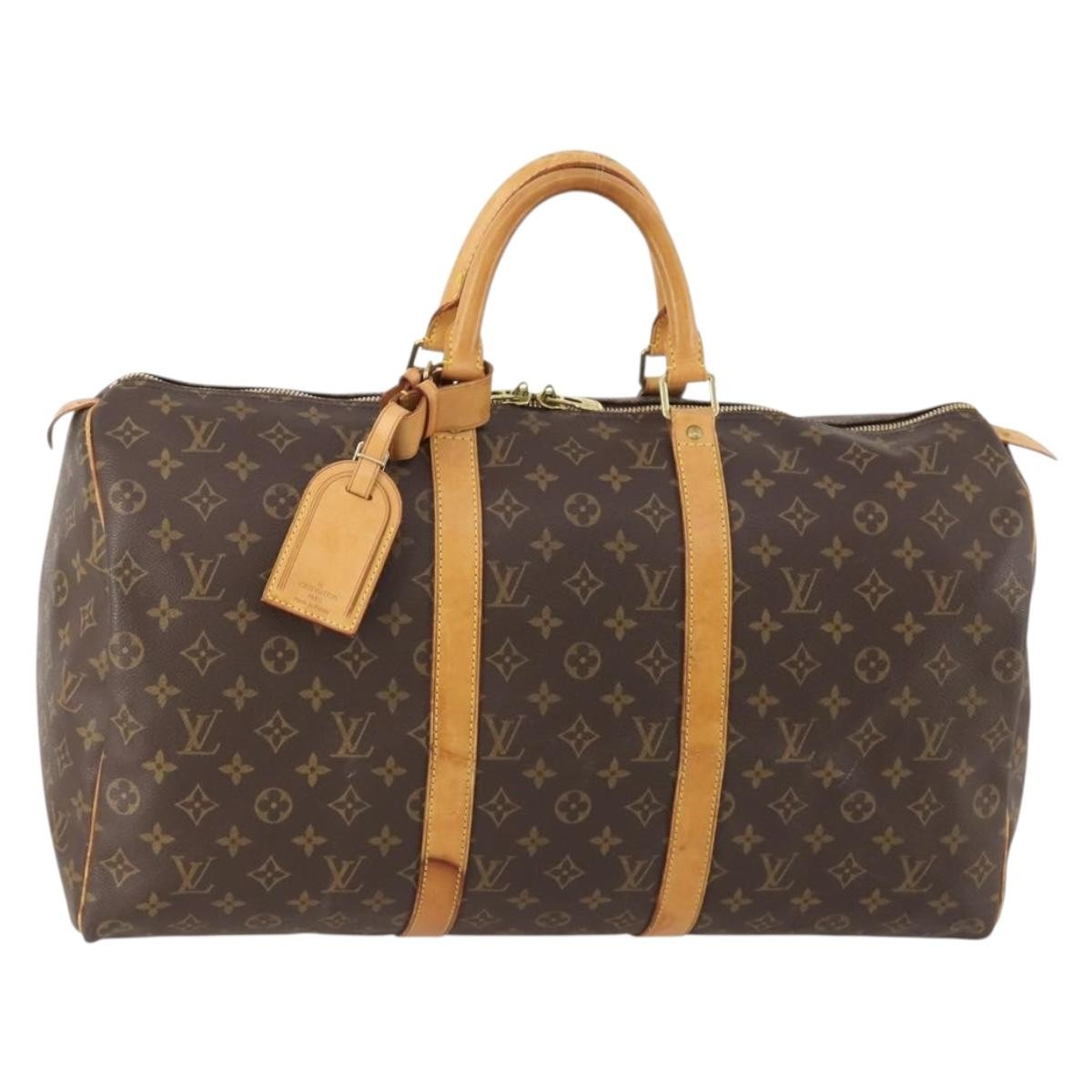 Louis Vuitton Keepall Monogram Canvas Brown Canvas Travel Bag Bag (Pre-Owned)