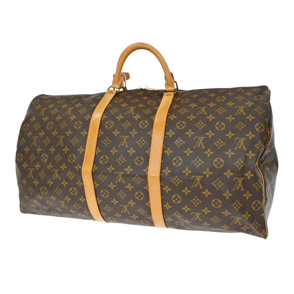 Louis Vuitton Keepall Monogram Brown Canvas Travel Bag Bag (Pre-Owned)