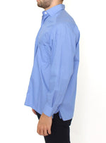 Ermanno Scervino Dapper Blue Cotton Dress Shirt for Men's Men