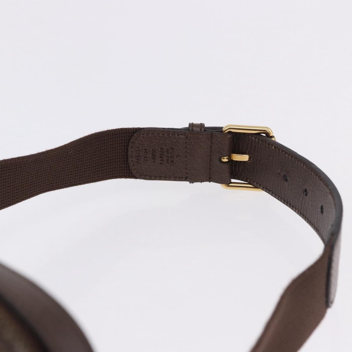 Gucci Aria 100Th Anniversary Belt Printed Leather Brown Leather Clutche & Pouche Bag (Pre-Owned)