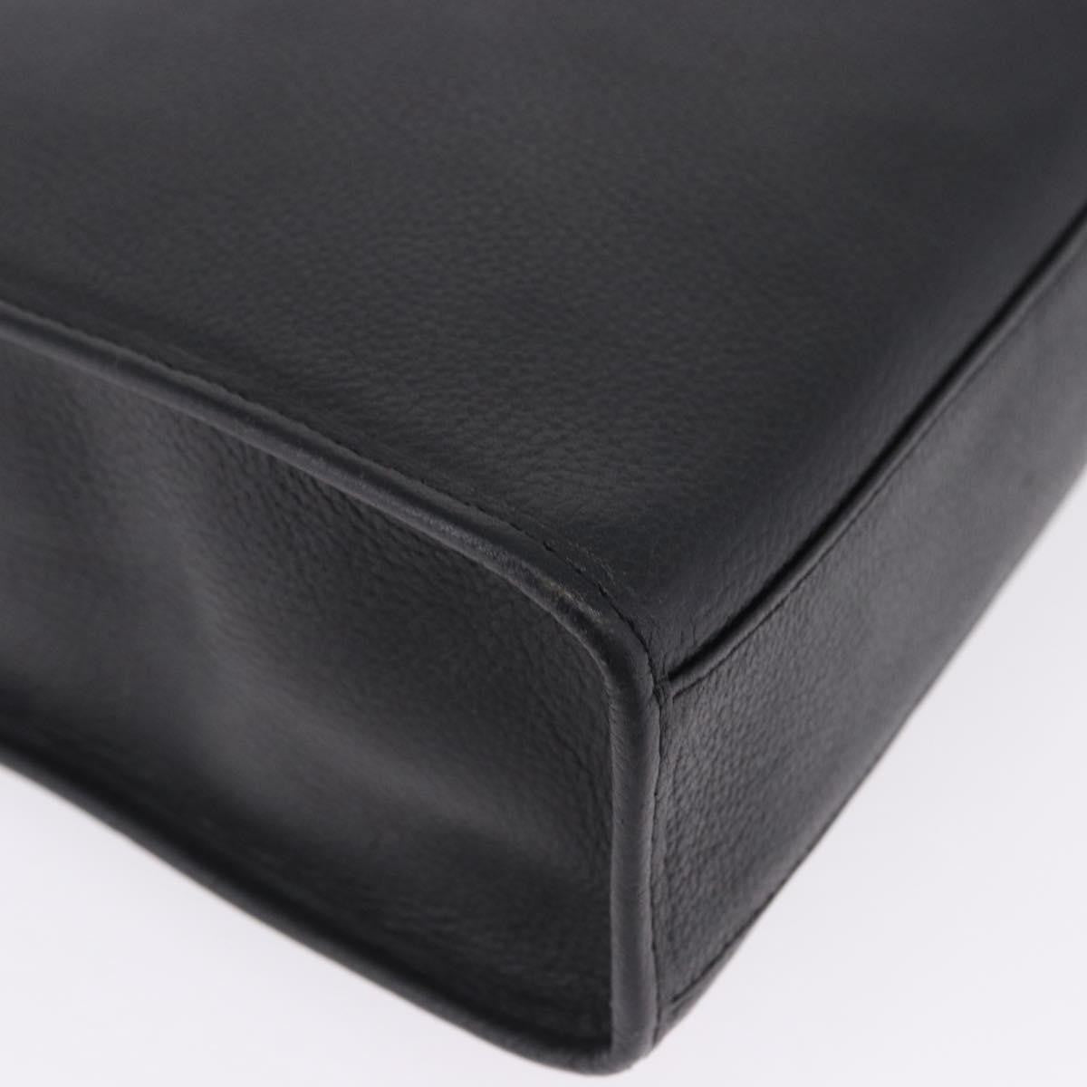 Saint Laurent Vintage Shoulder Bag Leather Black Leather Shoulder Bag Bag (Pre-Owned)