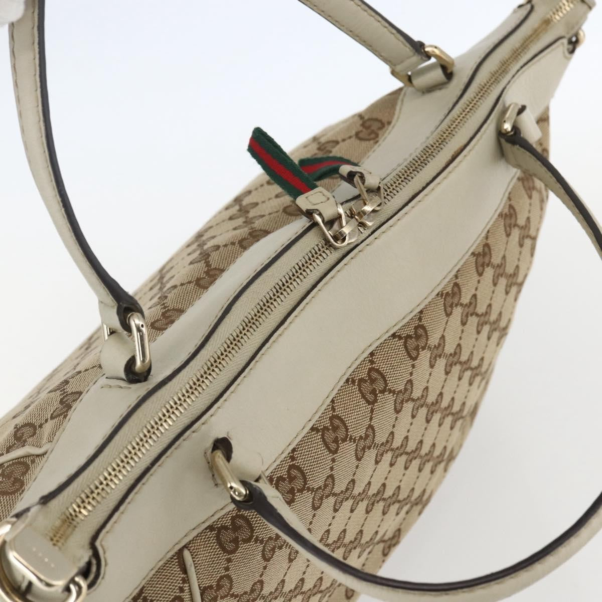 Gucci Mayfair Convertible Gg Canvas Beige Canvas Tote Bag Bag (Pre-Owned)