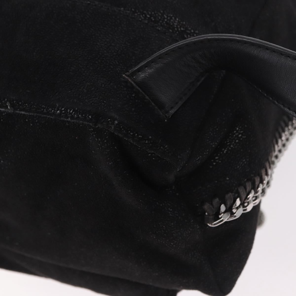 Stella Mccartney Falabella Front Zip Shaggy Deer Black Polyester Backpack Bag (Pre-Owned)