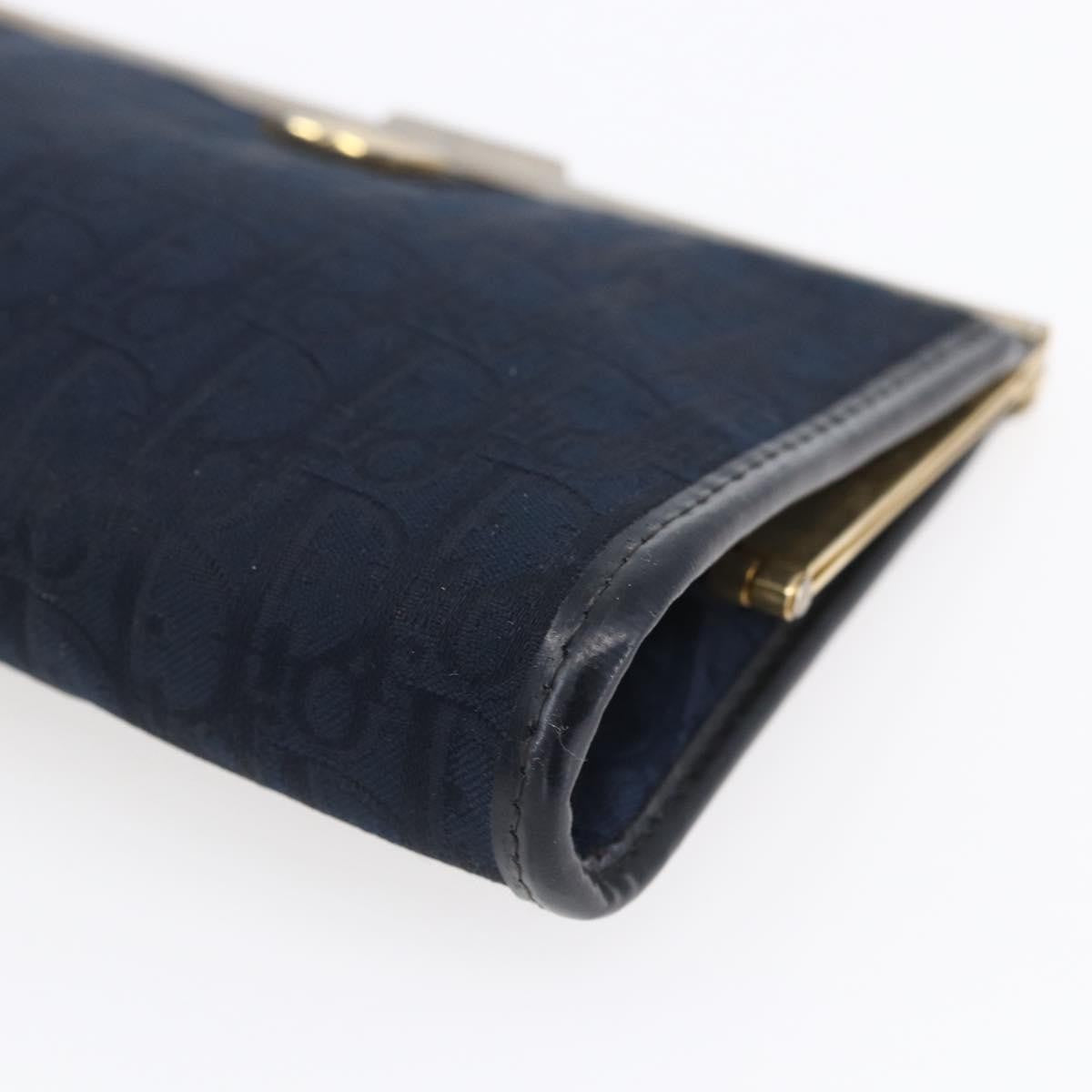 Christian Dior Vintage Trotter Canvas Navy Canvas Clutche & Pouche Bag (Pre-Owned)