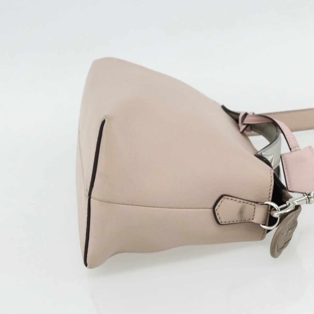 Fendi By The Way Satchel Leather Beige Leather Handbag (Pre-Owned)
