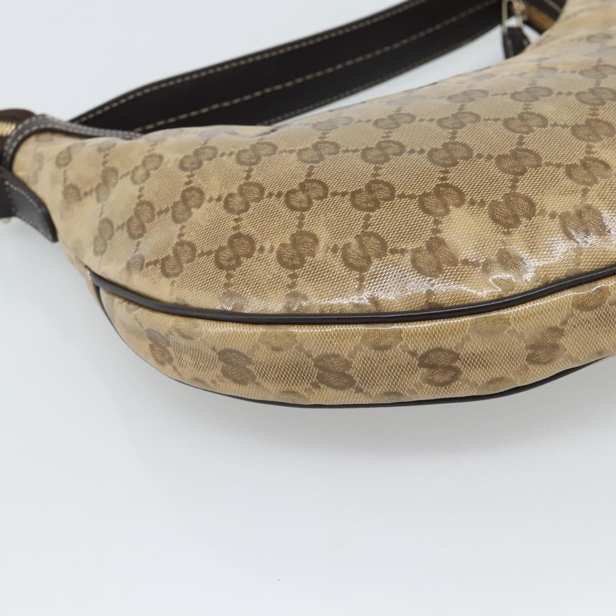 Gucci Vintage Hobo Crystal Canvas Beige Canvas Shoulder Bag Bag (Pre-Owned)
