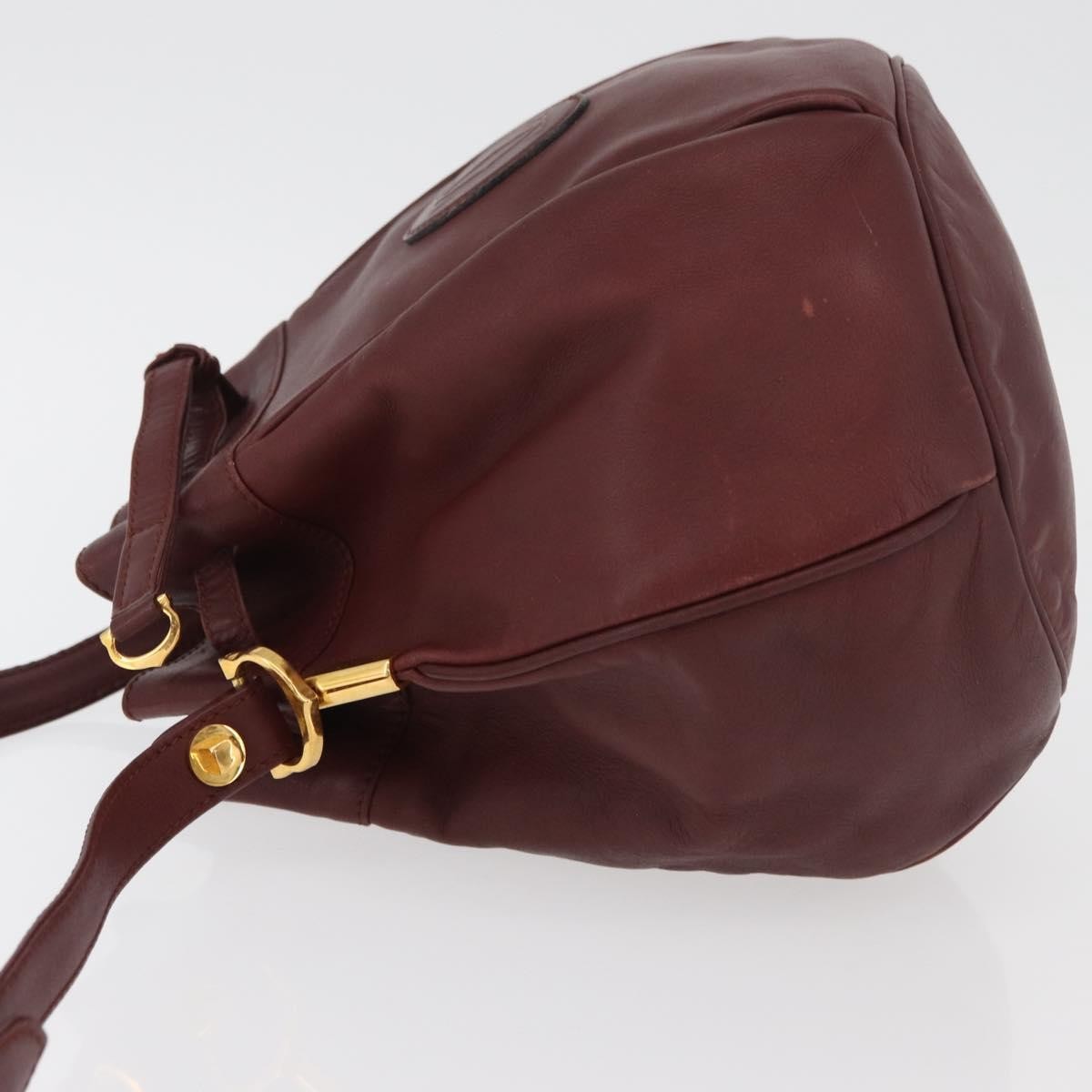 Cartier Must De Cartier Leather Burgundy Leather Shoulder Bag Bag (Pre-Owned)