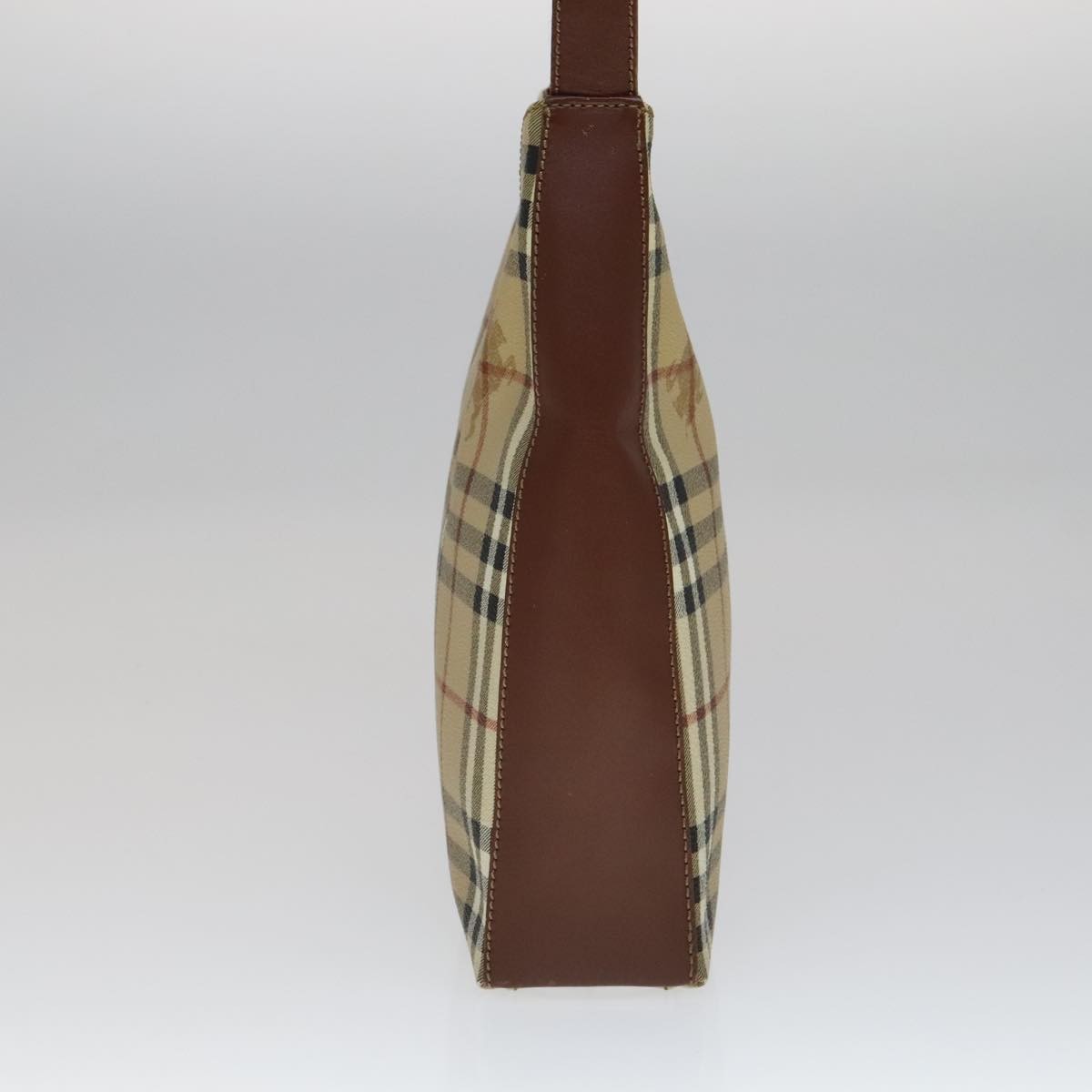 Burberry Shoulder Haymarket Coated Canvas Beige Pvc Bag (Pre-Owned)