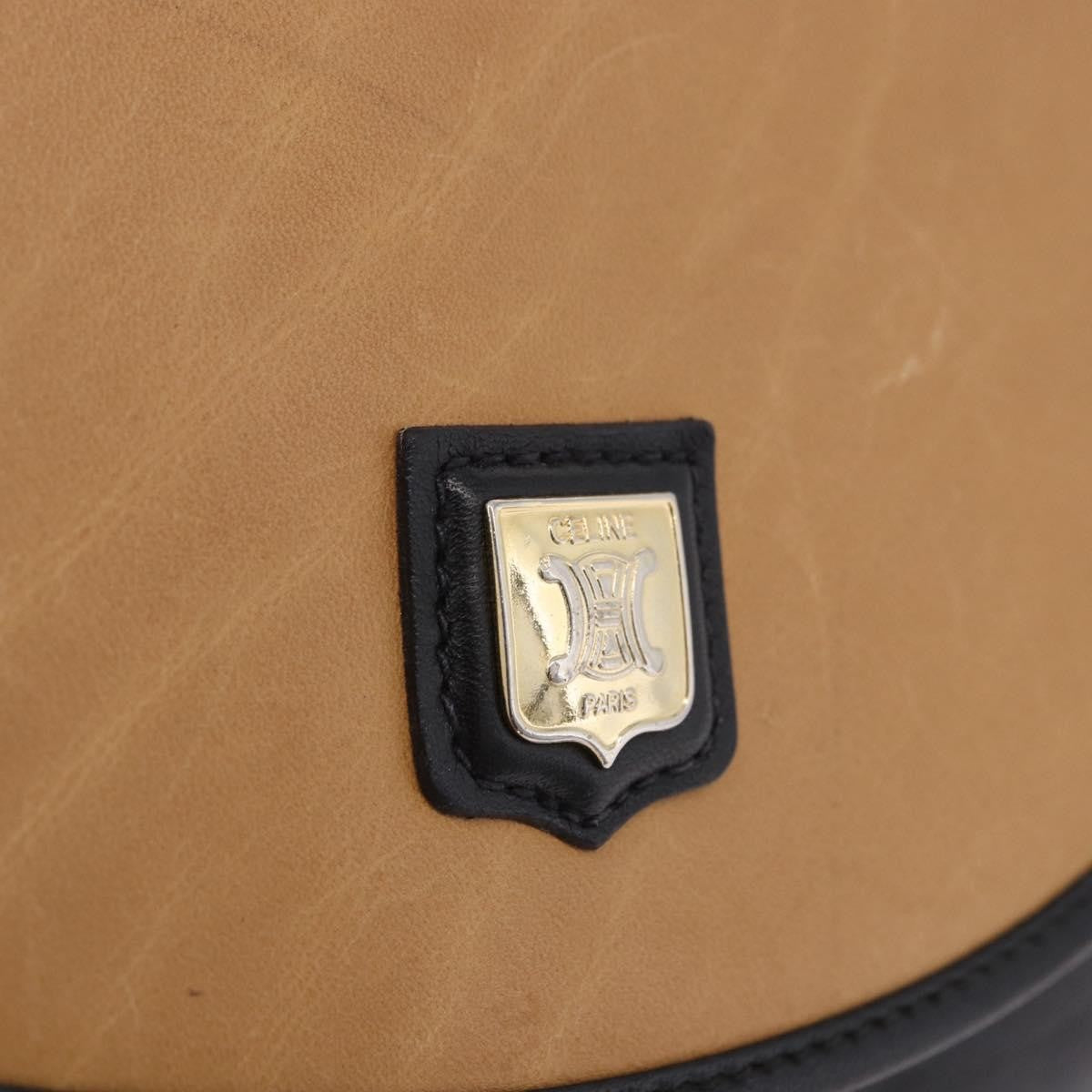 Celine Flap Shoulder Leather Beige Leather Shoulder Bag Bag (Pre-Owned)