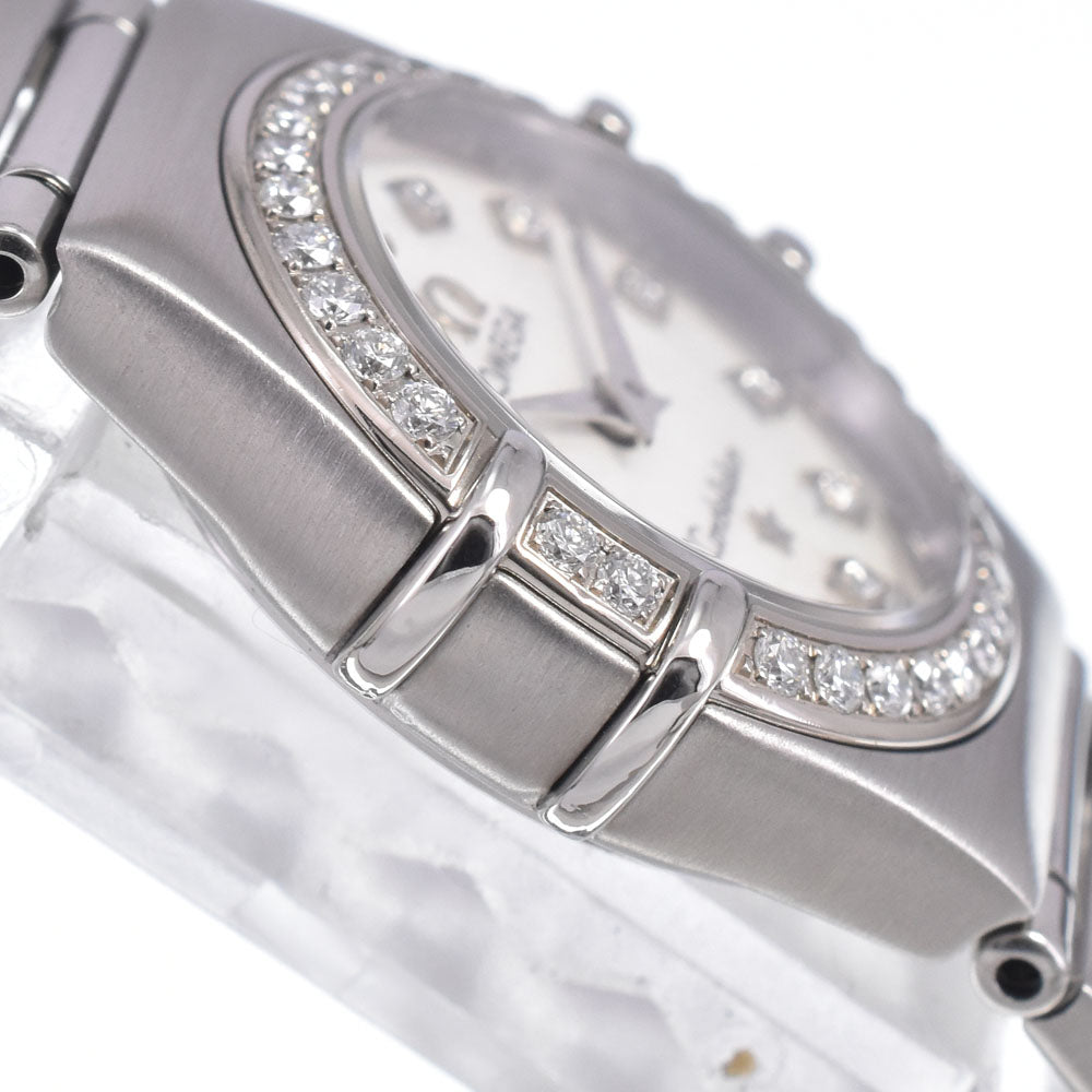 Omega Constellation Quartz Stainless Steel With Diamond Bezel And Markers Watch (Pre-Owned)