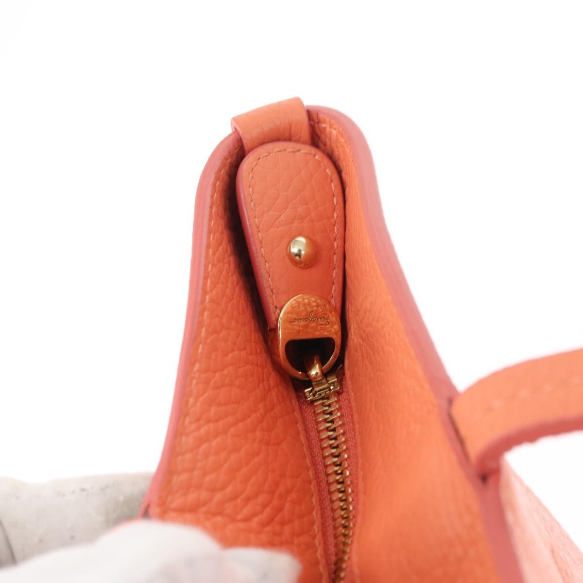Salvatore Ferragamo Gancini Leather Pink Leather Handbag (Pre-Owned)