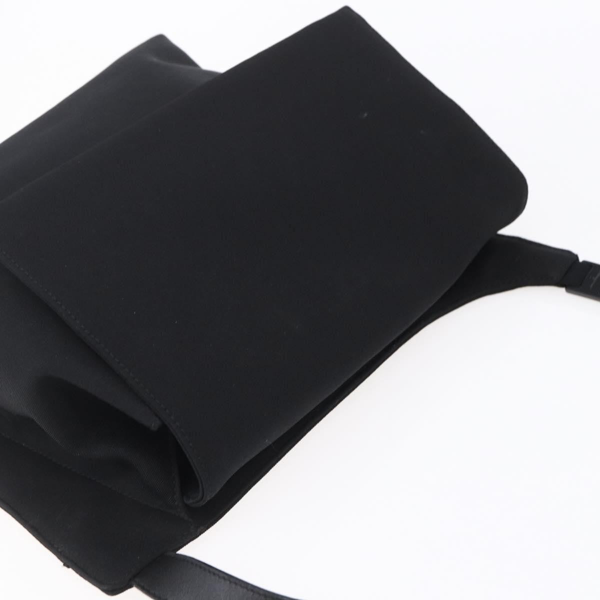 Salvatore Ferragamo Vala Canvas Black Canvas Shoulder Bag Bag (Pre-Owned)