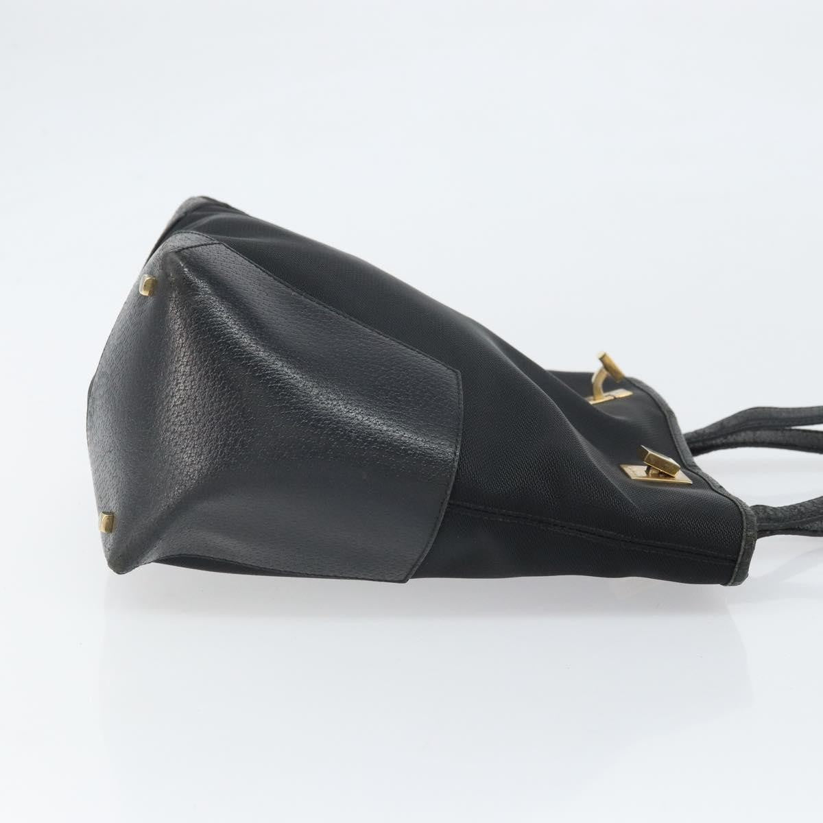 Salvatore Ferragamo Vintage Canvas Black Canvas Tote Bag Bag (Pre-Owned)