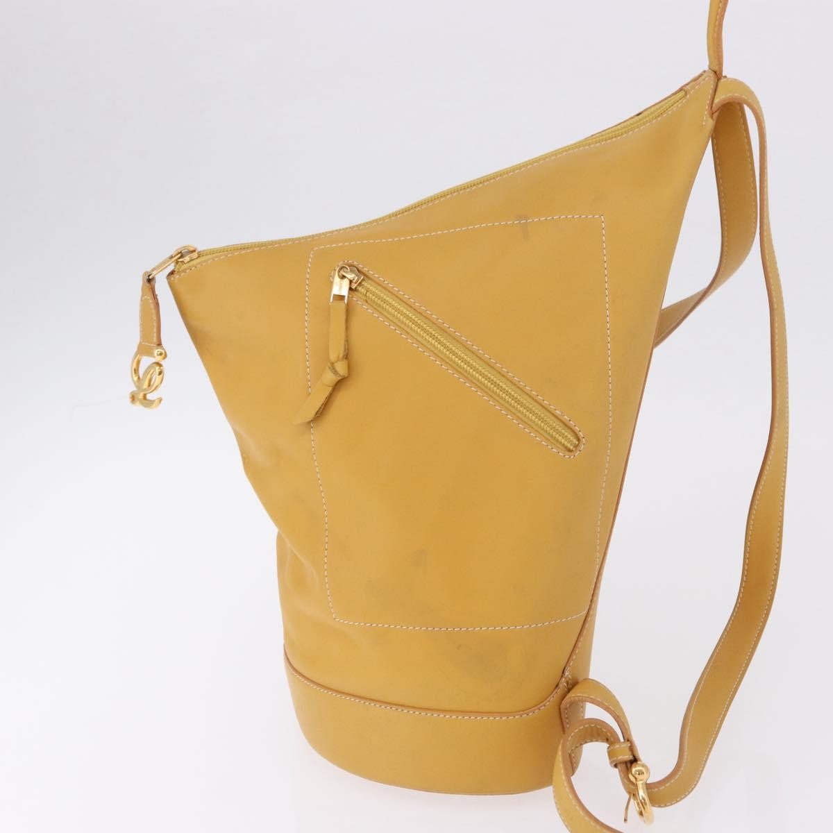 Loewe Anton Leather Yellow Leather Backpack Bag (Pre-Owned)