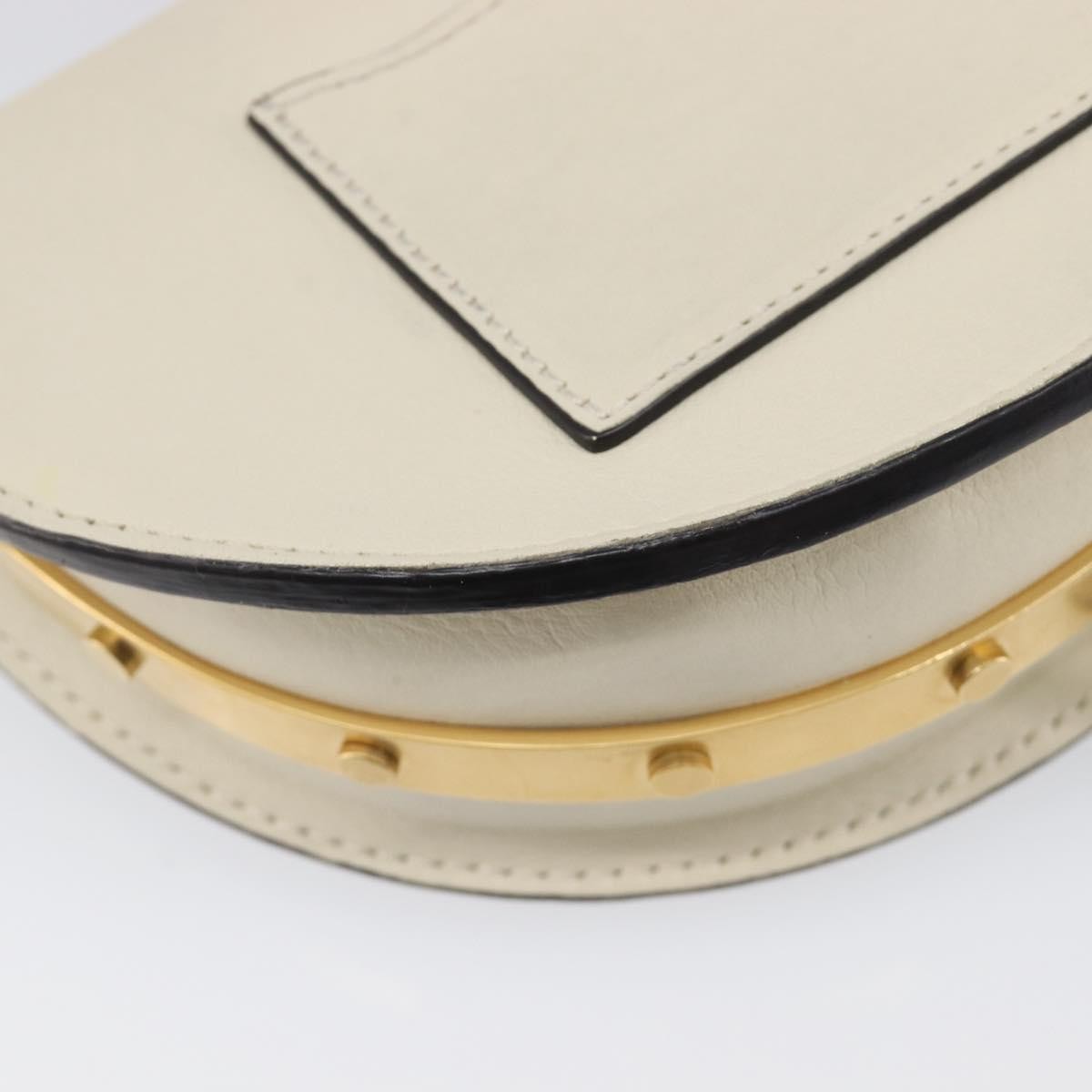 Chloe Nile Minaudière Leather White Leather Handbag (Pre-Owned)