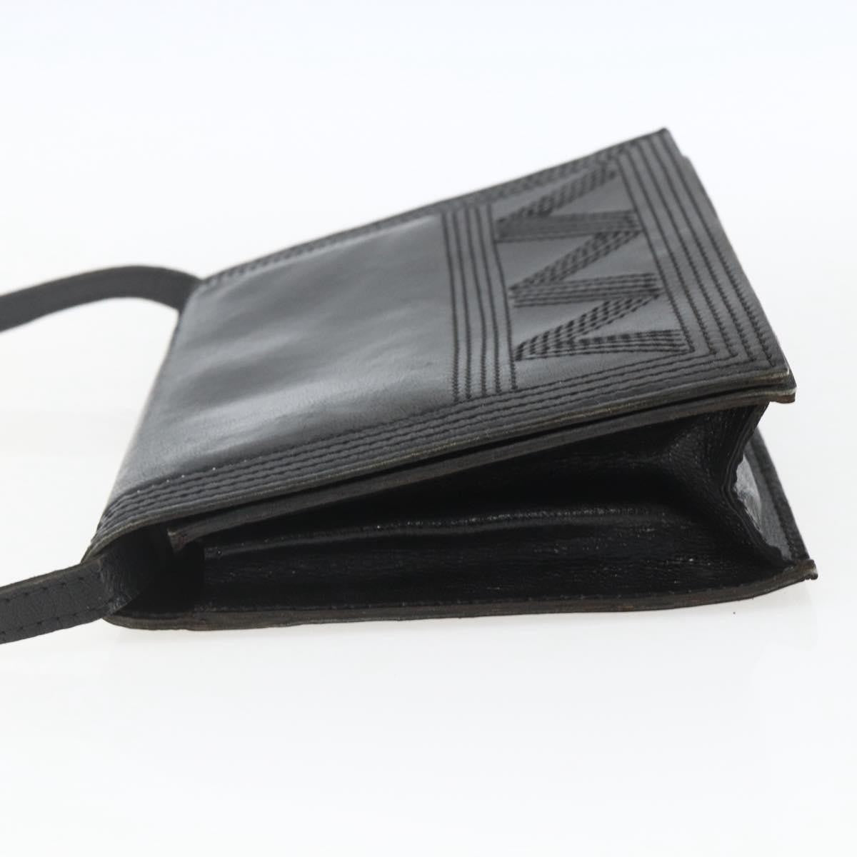 Saint Laurent Vintage Leather Black Leather Shoulder Bag Bag (Pre-Owned)