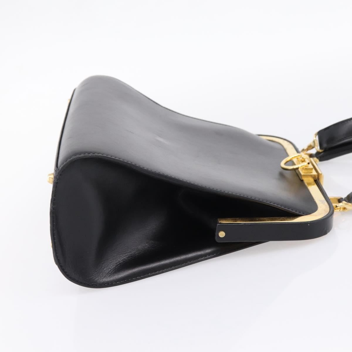 Christian Dior Shoulder Leather Black Leather Shoulder Bag Bag (Pre-Owned)