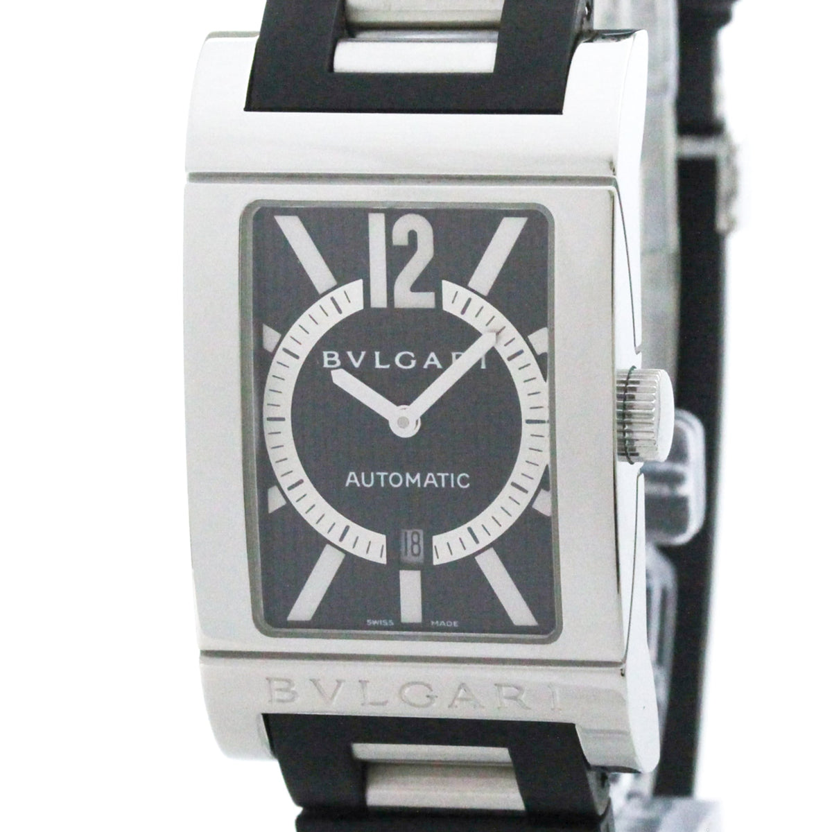 Bvlgari Rettangolo Automatic Stainless Steel Watch (Pre-Owned)