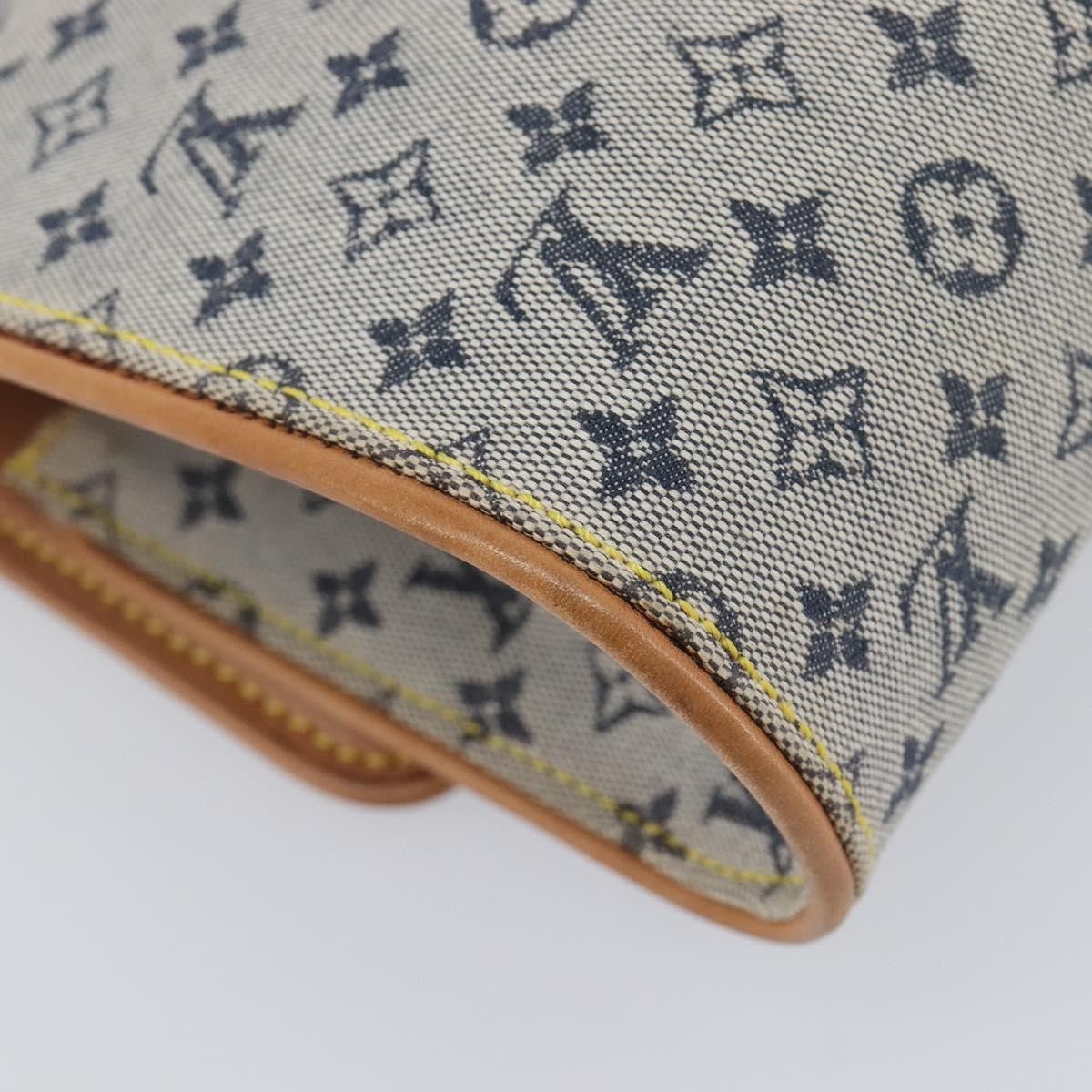 Louis Vuitton Camille Mini Lin Blue Canvas Handbag (Pre-Owned)