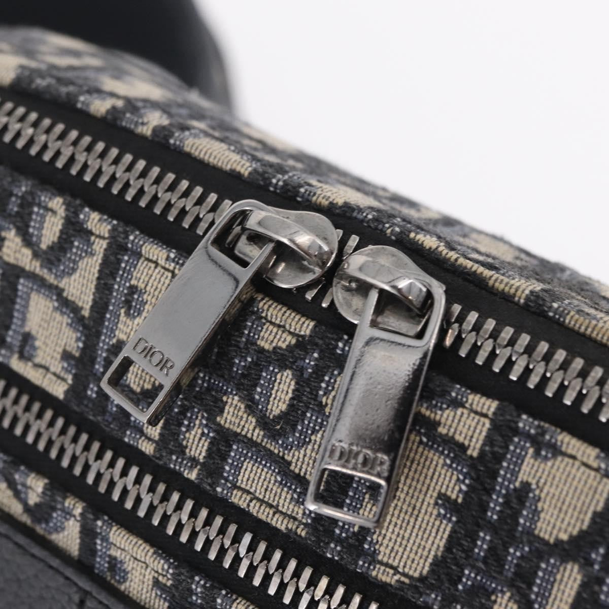 Christian Dior Kenny Scharf Safari Messenger Oblique Canvas With Applique Navy Canvas Handbag (Pre-Owned)