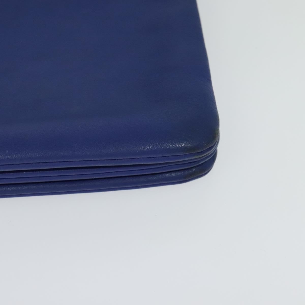 Celine Trio Leather Blue Leather Shoulder Bag Bag (Pre-Owned)