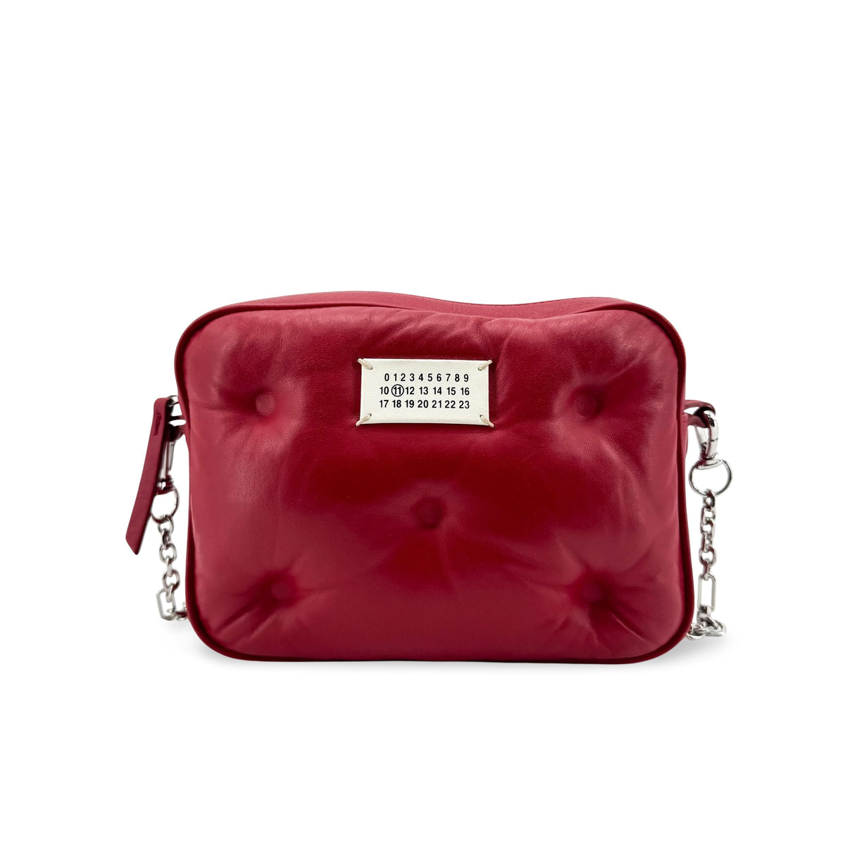 Maison Margiela Glam Slam Small Camera Bag Leather Red Leather Shoulder Bag Bag (Pre-Owned)