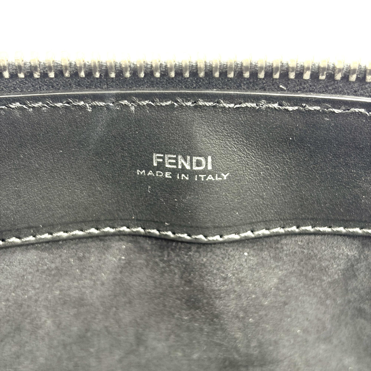 Fendi Dotcom Convertible Satchel Leather Black Calfskin Handbag (Pre-Owned)