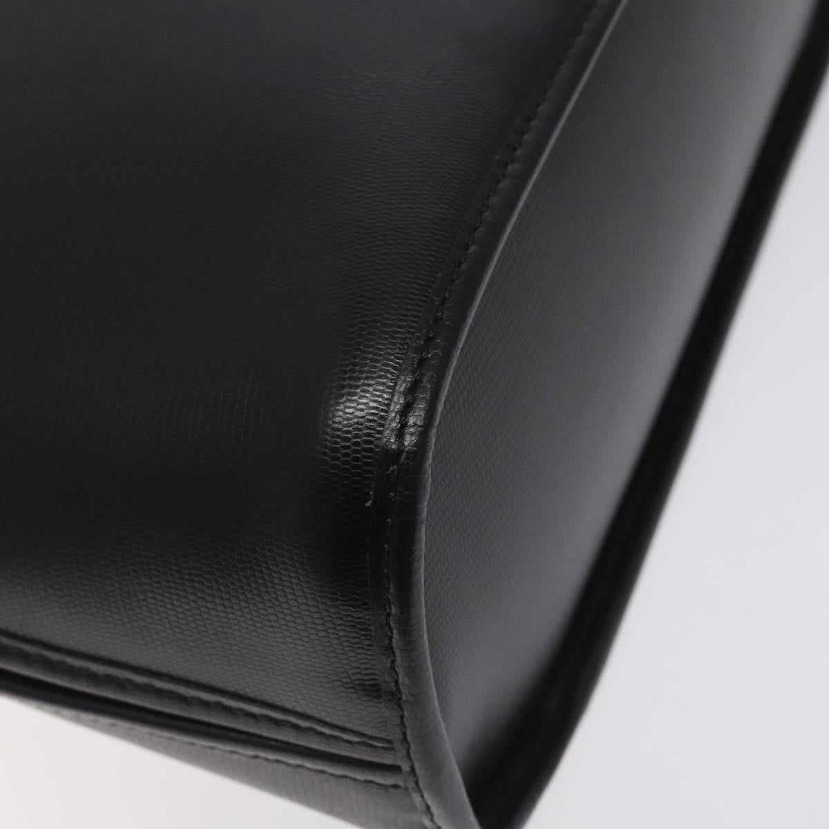 Celine Circle Logo Leather Black Leather Bag (Pre-Owned)