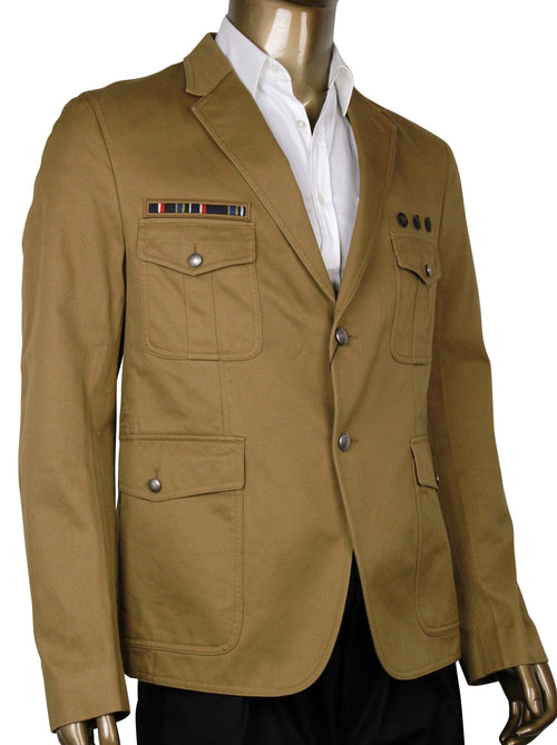 Gucci Men's Light Brown Cotton Jacket (G 52 / US 42)