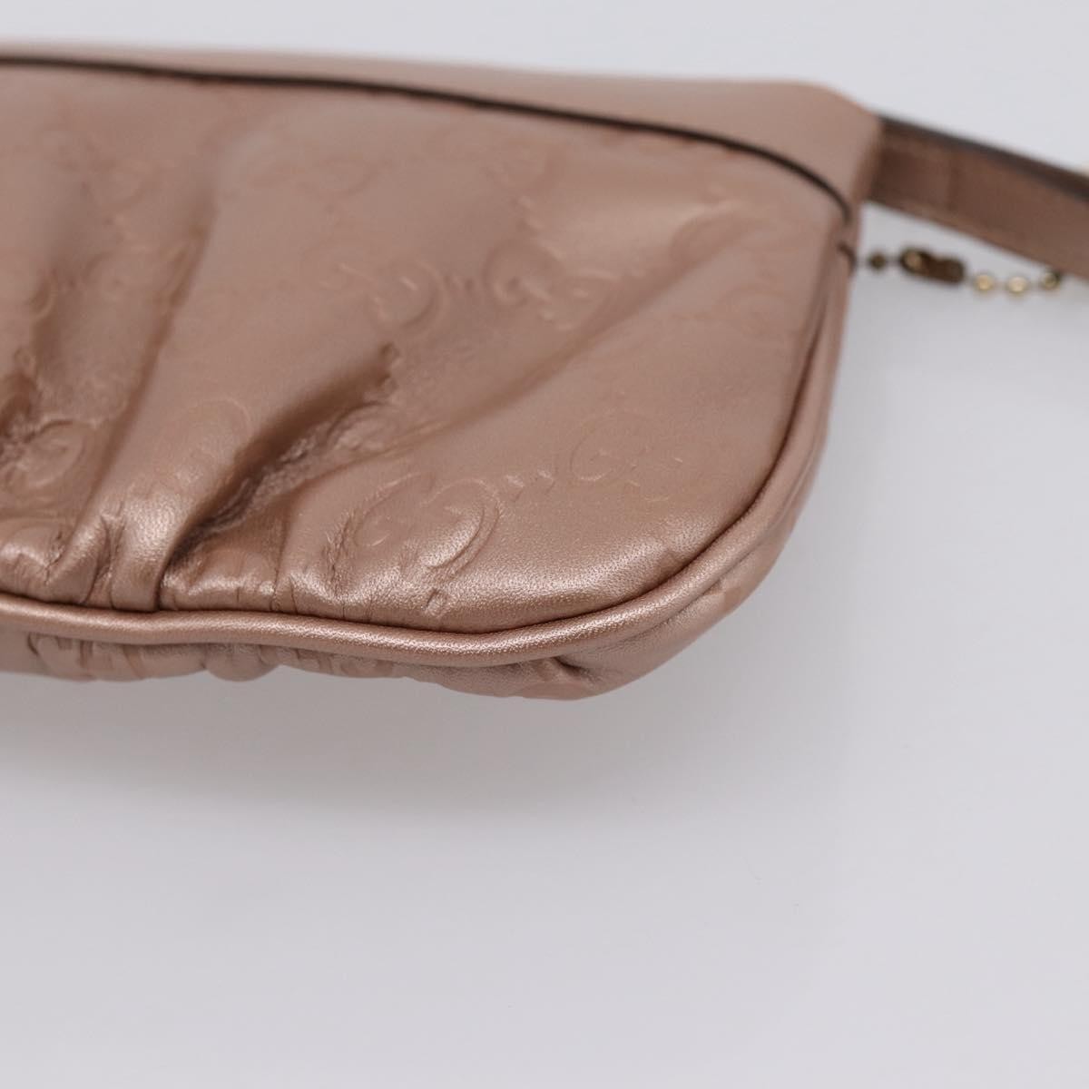Gucci Heart Wristlet Guccissima Leather Pink Leather Clutche & Pouche Bag (Pre-Owned)