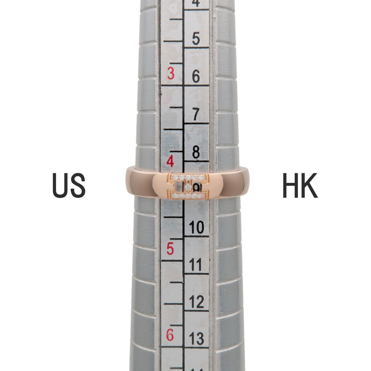 Hermes Hercules 18K Pink Gold Rose_Gold Diamond Ring Jewelry (Pre-Owned)