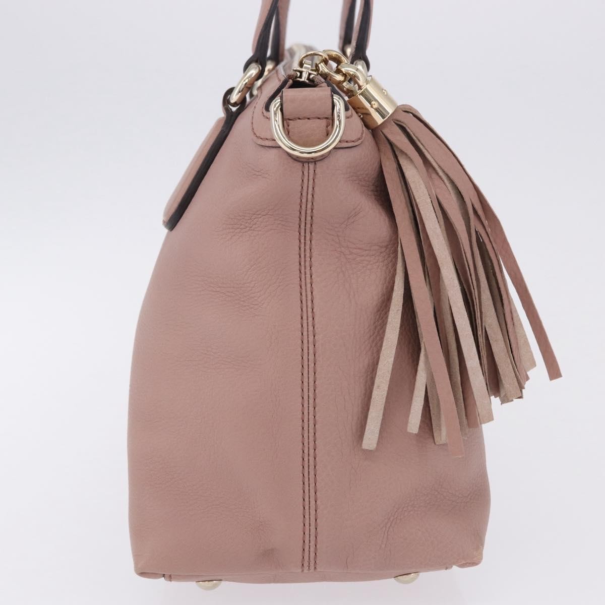 Gucci Soho Working Leather Pink Leather Tote Bag Bag (Pre-Owned)
