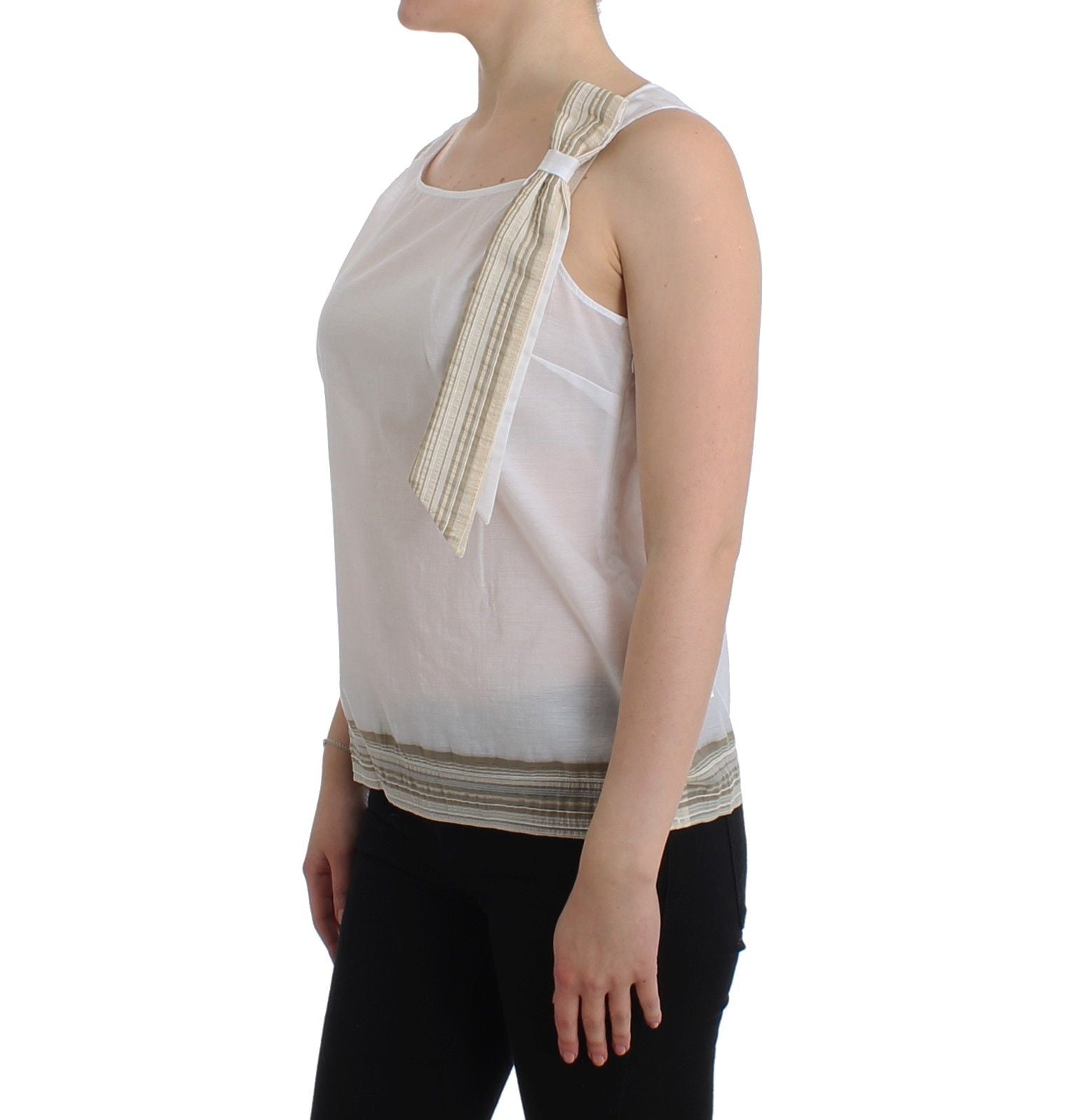 Ermanno Scervino White Top Blouse Tank Shirt Women's Sleeveless