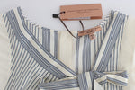 Ermanno Scervino Chic Striped Cotton-Silk Bow Women's Top