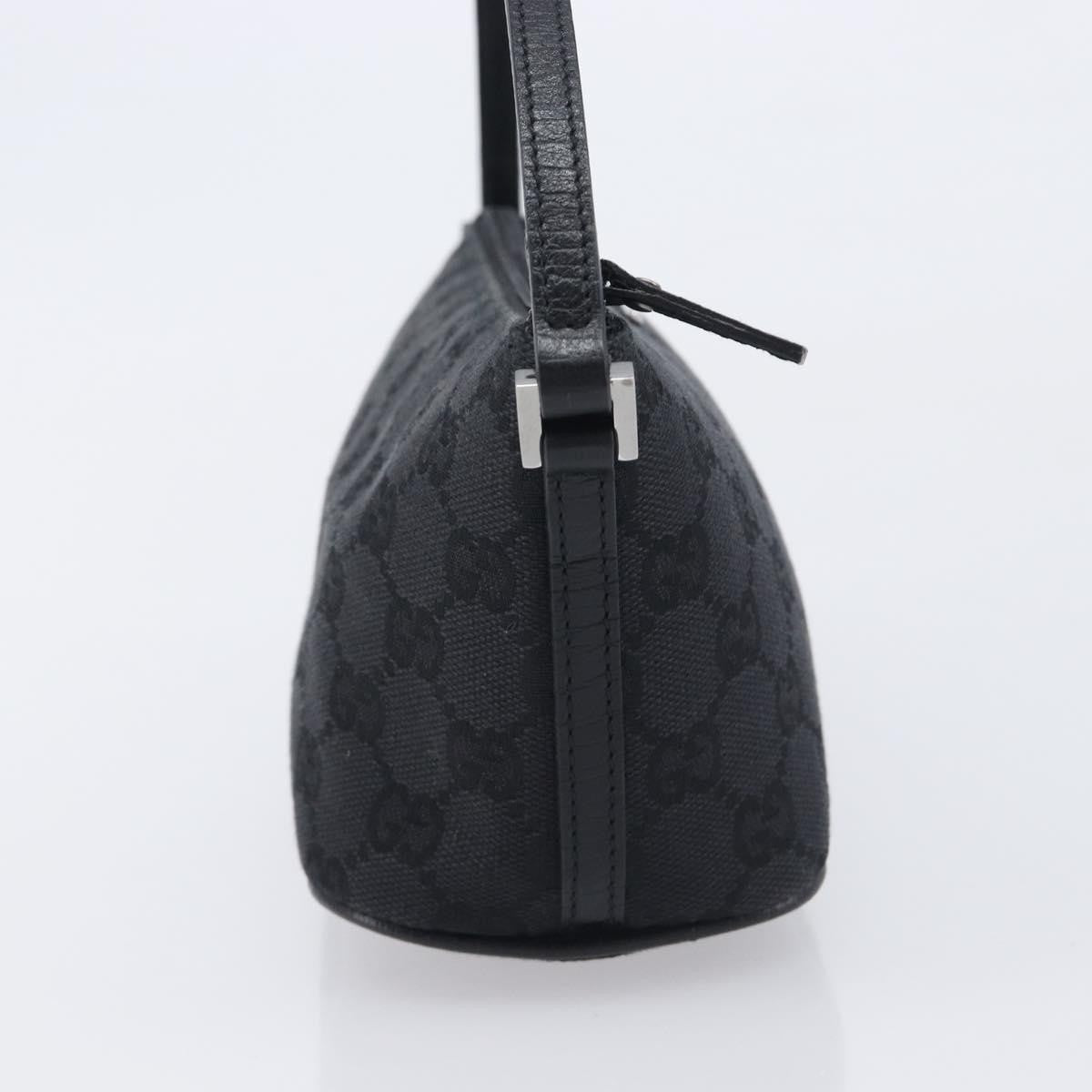 Gucci Boat Pochette Gg Canvas And Leather Black Canvas Clutche & Pouche Bag (Pre-Owned)
