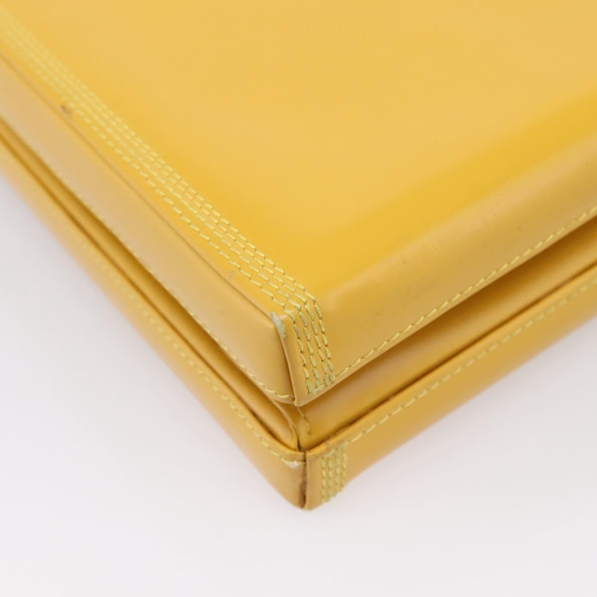Loewe Vintage Square Tote Leather Yellow Leather Tote Bag Bag (Pre-Owned)