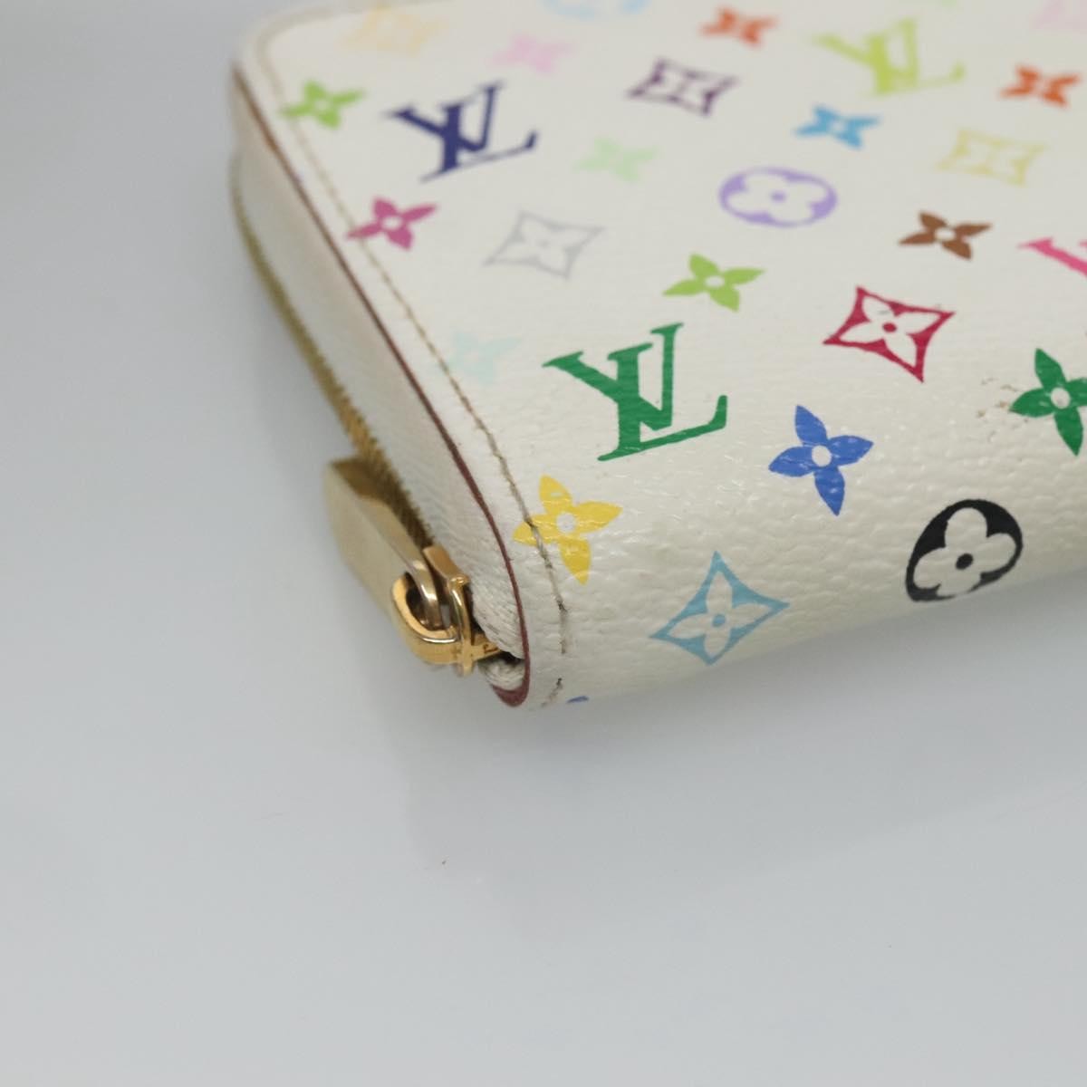 Louis Vuitton Porte-Monnaie Zippy Monogram Multicolor White Canvas Wallets Accessory (Pre-Owned)