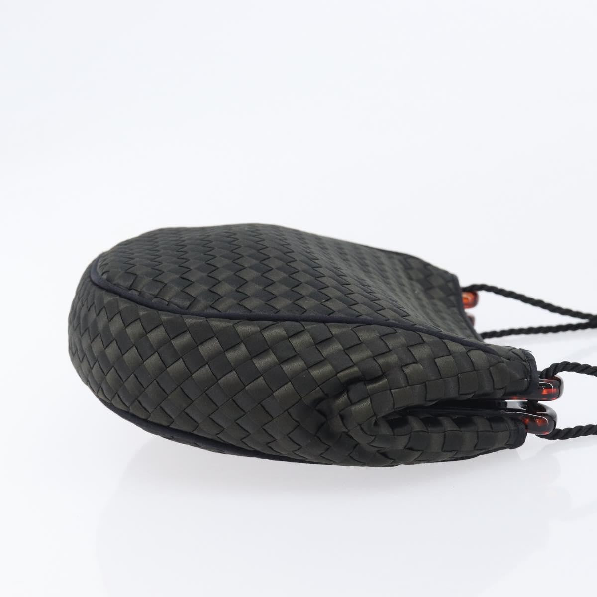 Bottega Veneta Vintage Intrecciato Hobo Nylon Black Nylon Shoulder Bag Bag (Pre-Owned)