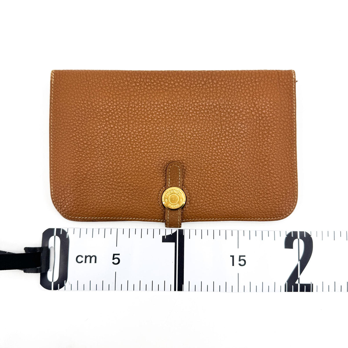 Hermes Dogon Compact Leather Brown Leather Wallets Accessory (Pre-Owned)