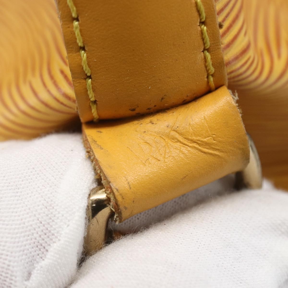 Louis Vuitton Petit Noe Monogram Canvas Yellow Leather Shoulder Bag Bag (Pre-Owned)