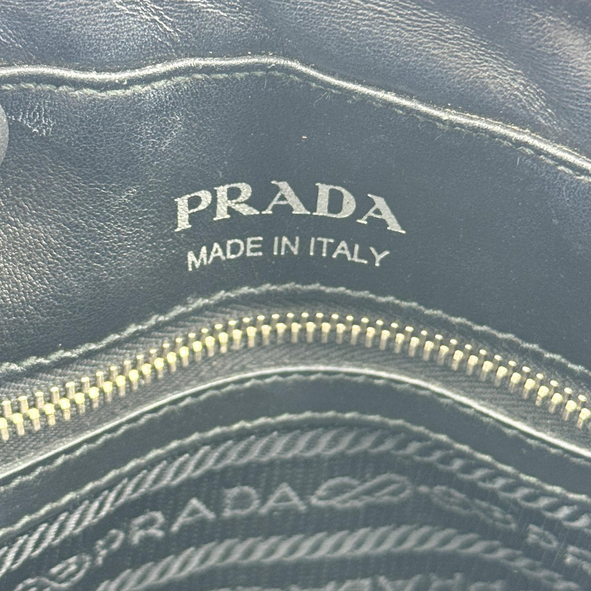 Prada Camera Diagramme Quilted Leather Black Calfskin Handbag (Pre-Owned)