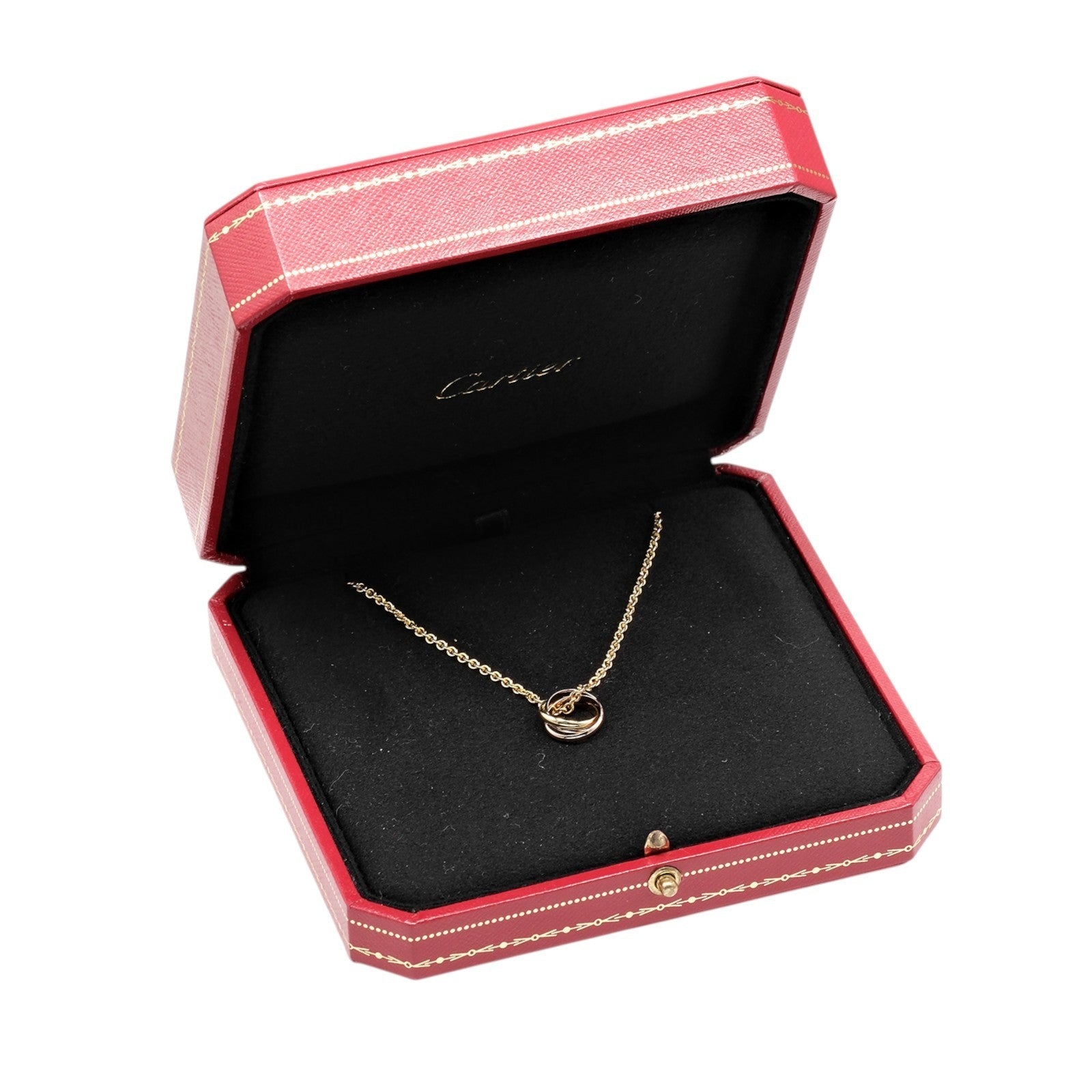 Cartier Trinity Pendant 18K Tricolor Gold Gold Yellow_Gold Necklace Jewelry (Pre-Owned)