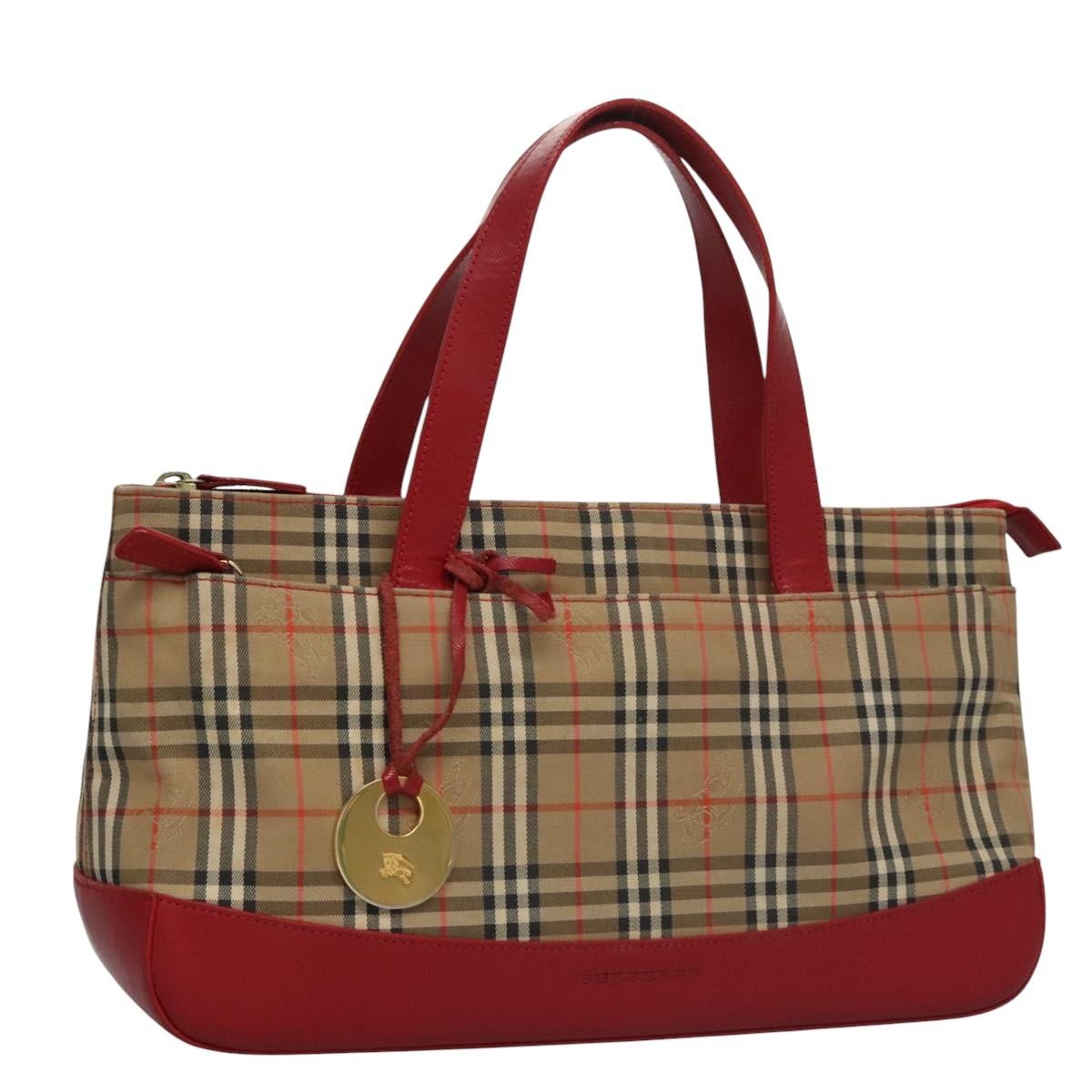 Burberry Nova Check Nova Check Canvas And Leather Beige Canvas Handbag (Pre-Owned)