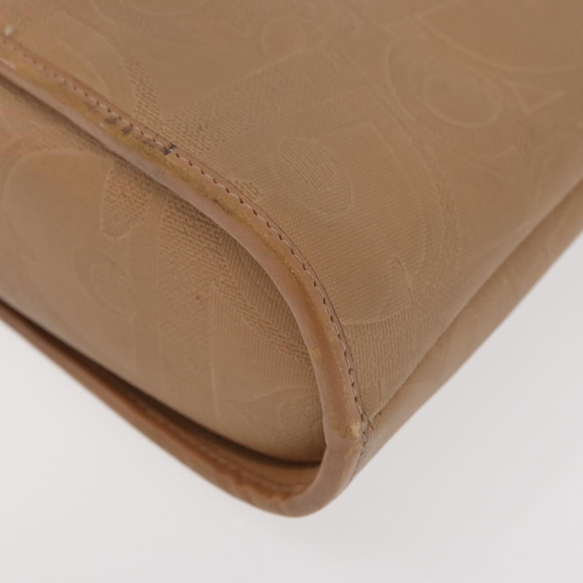 Christian Dior Vintage Trotter Canvas Beige Canvas Handbag (Pre-Owned)