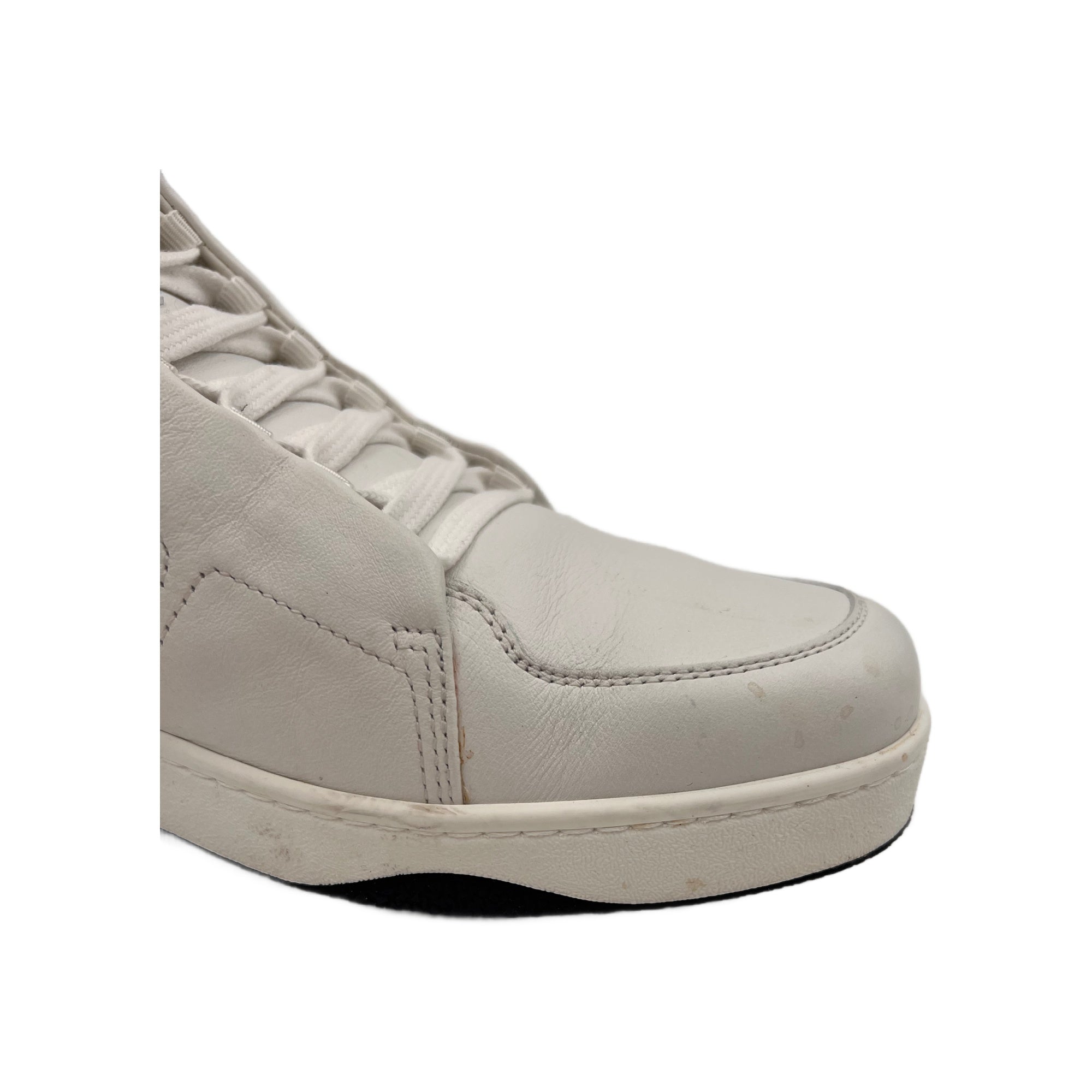 Gucci Zip Up Black / White Suede / Leather Hi Top Sneakers 386743 9072