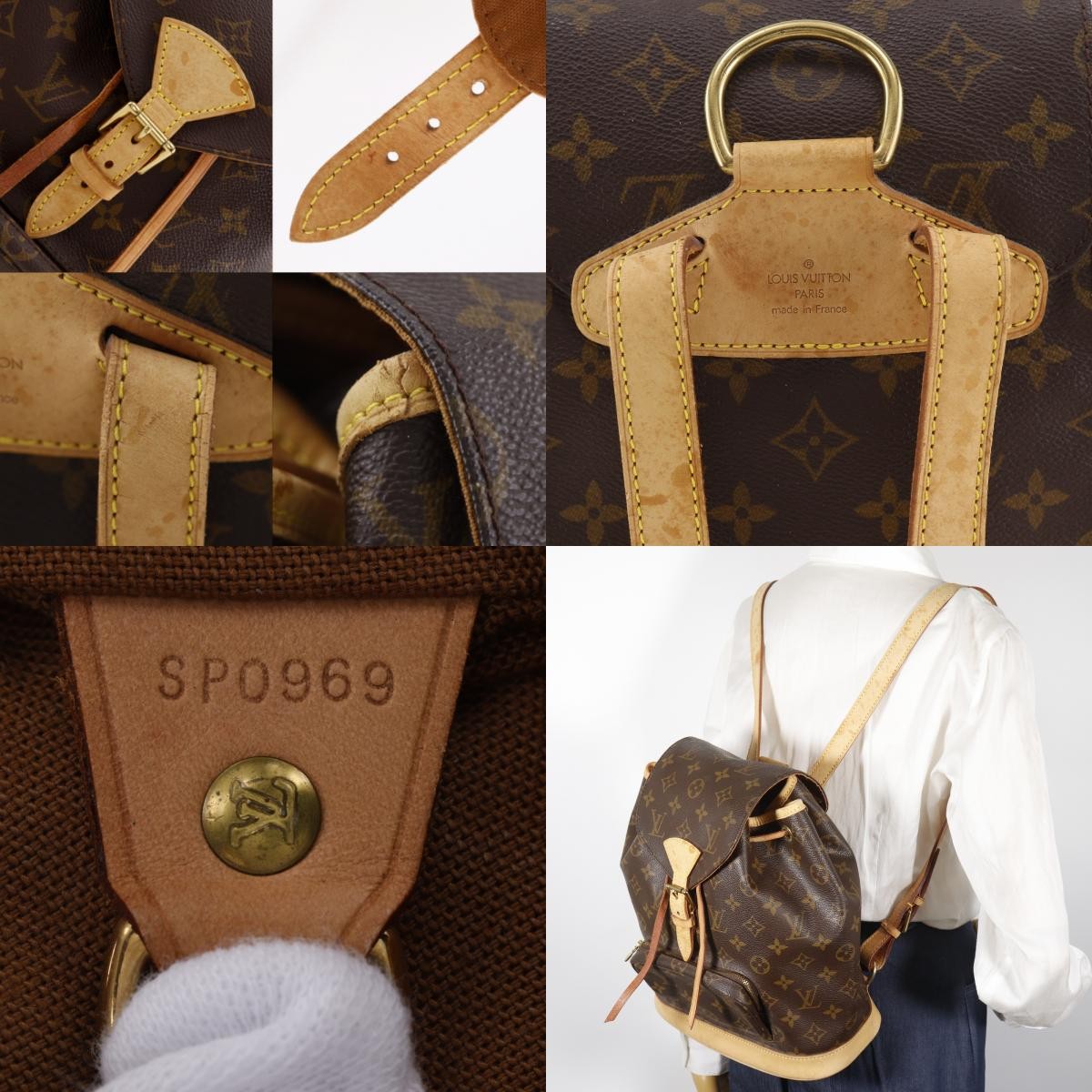 Louis Vuitton Montsouris Monogram Brown Canvas Backpack Bag (Pre-Owned)