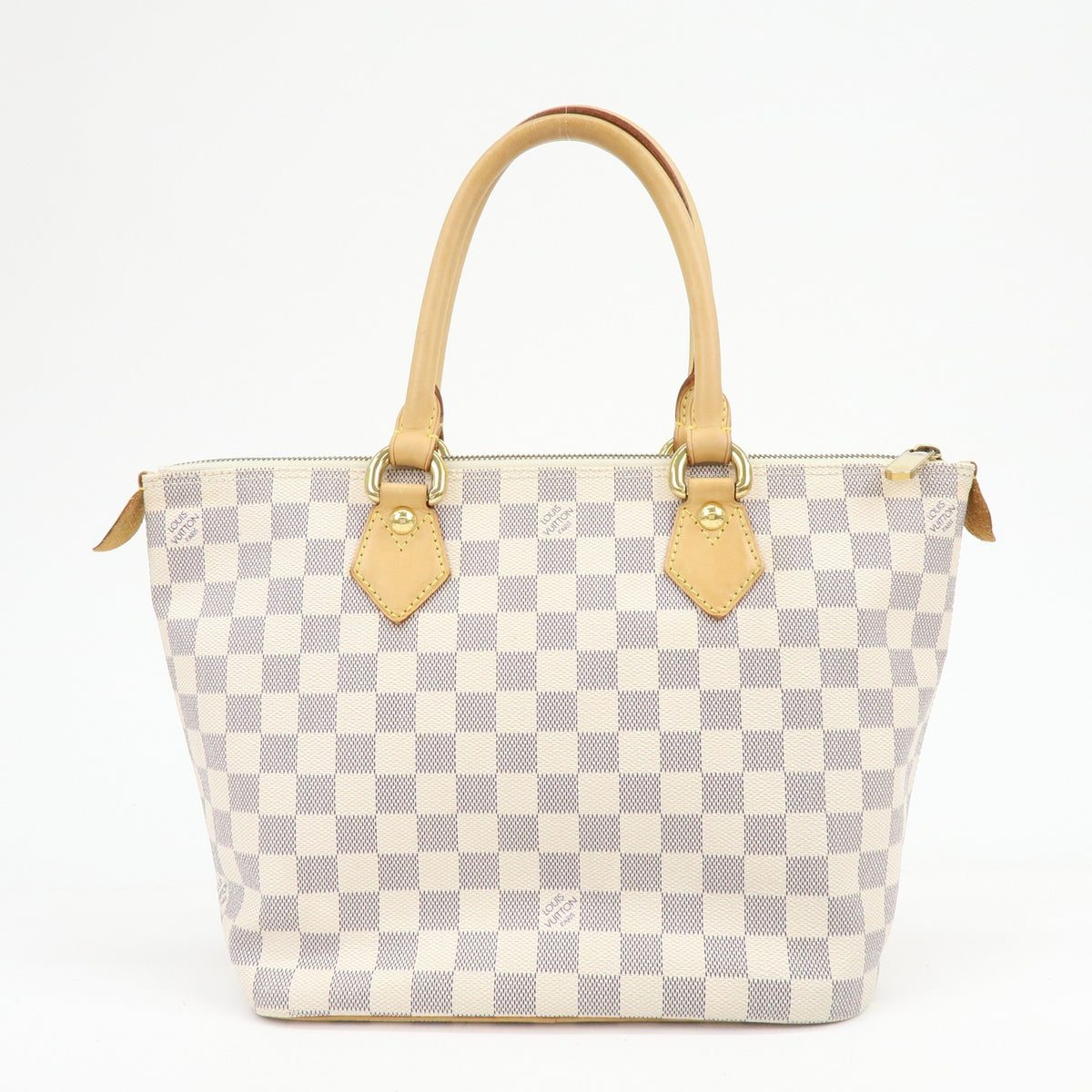 Louis Vuitton Saleya Damier Beige Canvas Handbag (Pre-Owned)