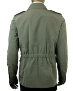 Gucci Men's Soft Popeline Army Green Polyester Polyamide Peacoat