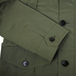 Gucci Men's Soft Popeline Army Green Polyester Polyamide Peacoat